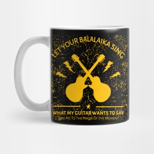 Guitar Lovers Yellow Grunge Mug